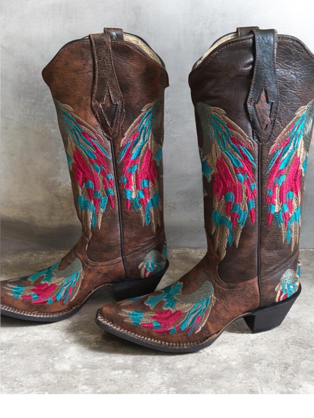 Tanner Mark Leather Cross Boots NWOT